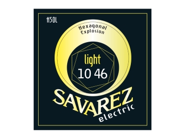 SAVAREZ Saitensatz für E-Gitarre, Nickel Legierung, Light, L, .010 - .046